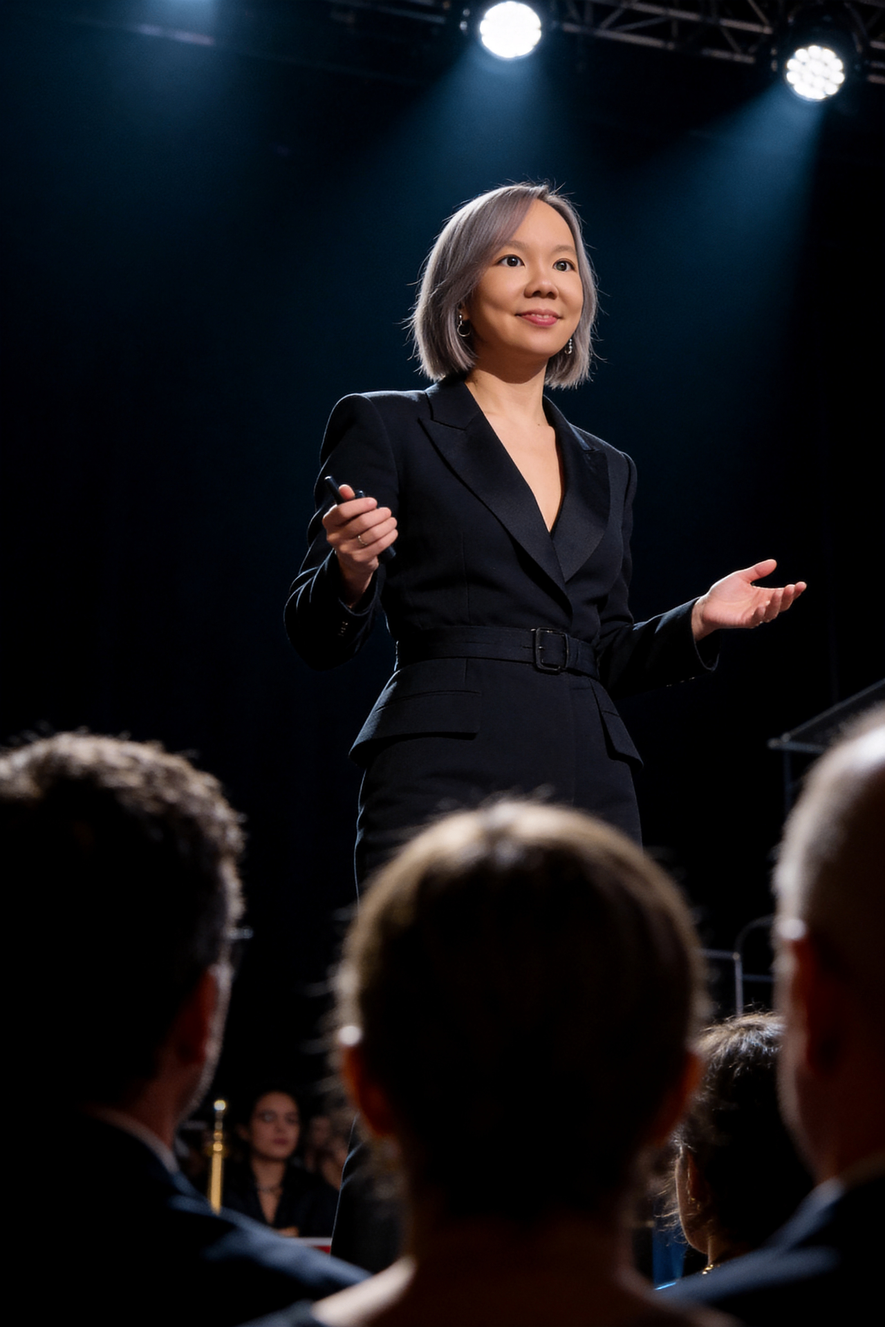 Sabrina Princessa Wang speaking on stage